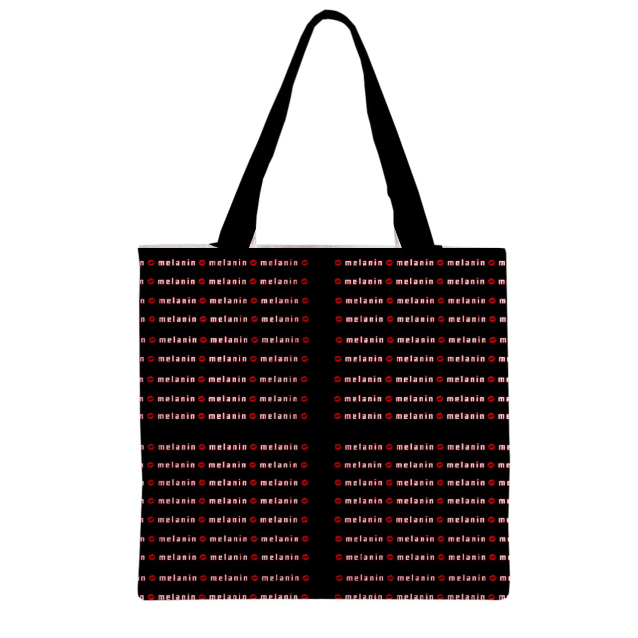 Melanin?? tile Zipper Grocery Tote Bag