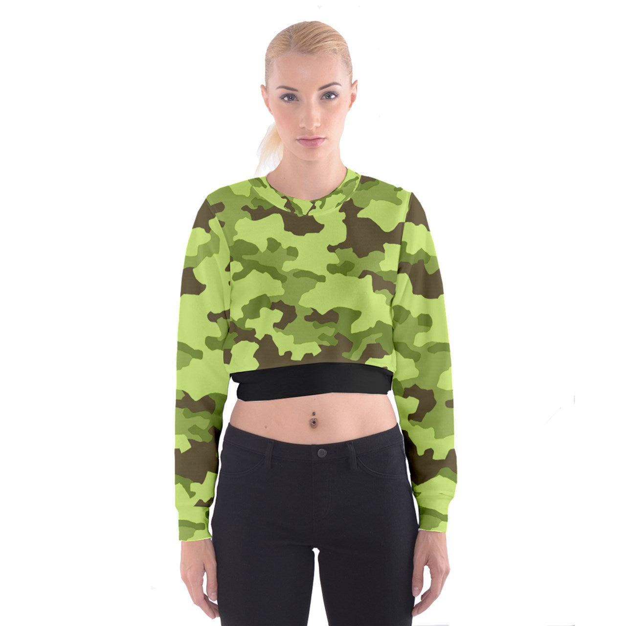 Y2k Soldier Northern Cropped Sweatshirt