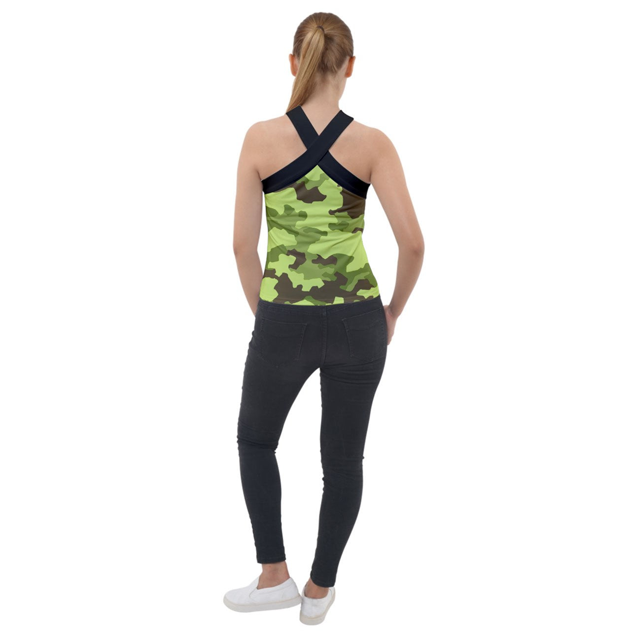 Y2k Soldier Northern Cross Neck Velour Top