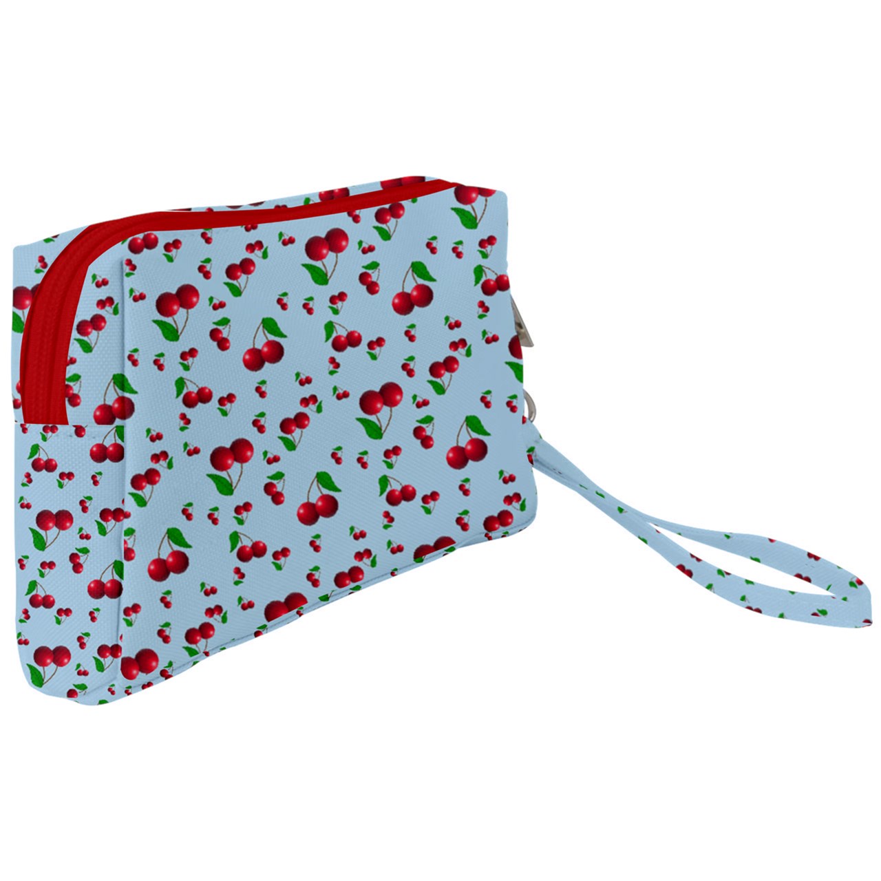 Blue Wayward Cherry Wristlet Pouch Bag (Small)