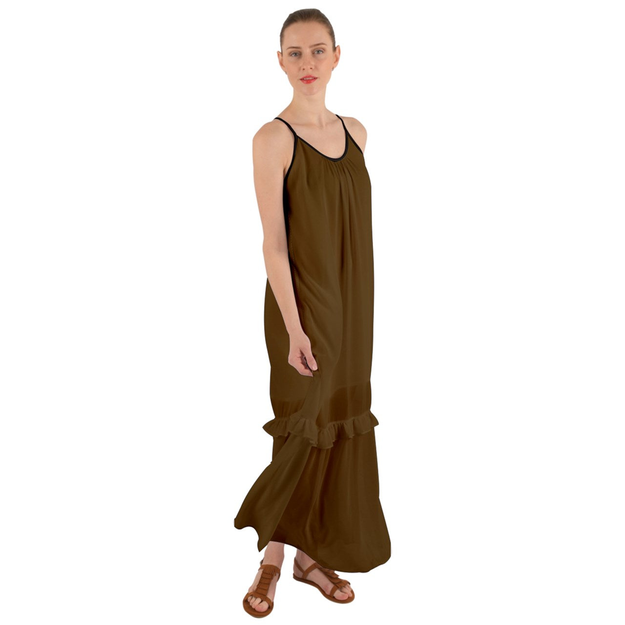 Shagweed Cami Maxi Ruffle Chiffon Underdress