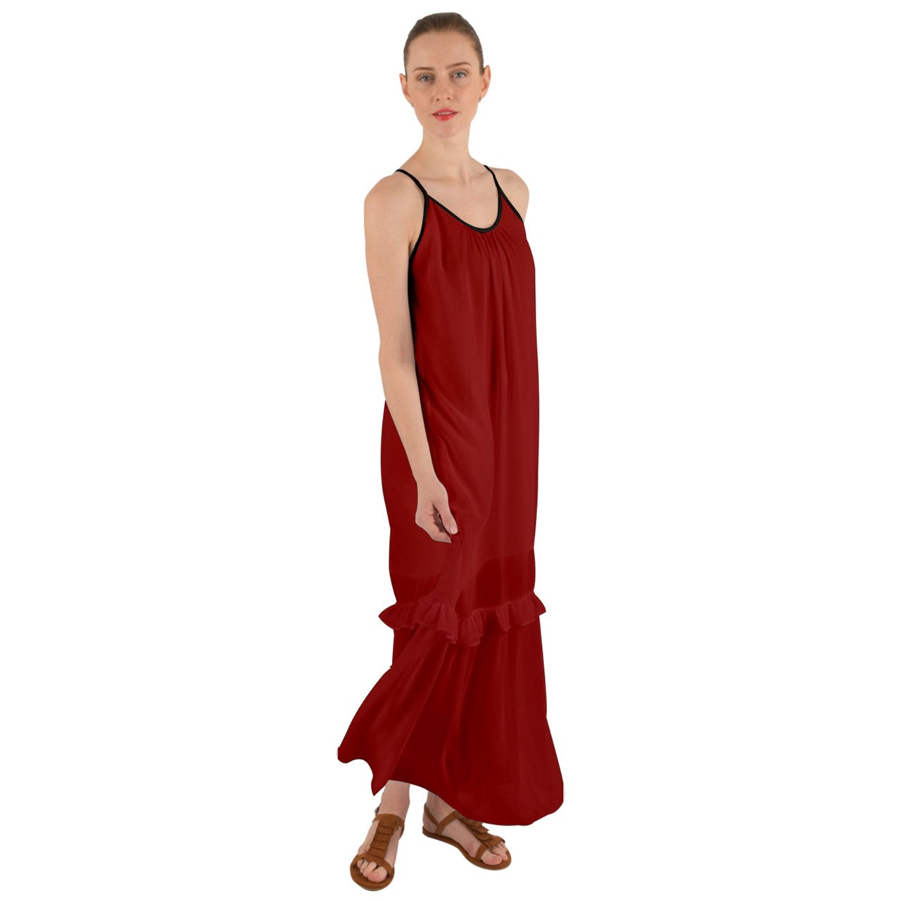 Apple Cami Maxi Ruffle Chiffon Underdress