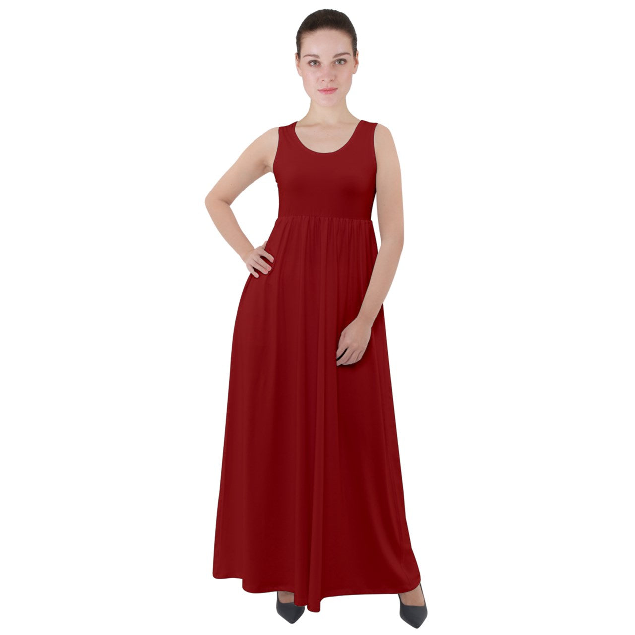 Apple Empire Waist Velour Maxi Underdress