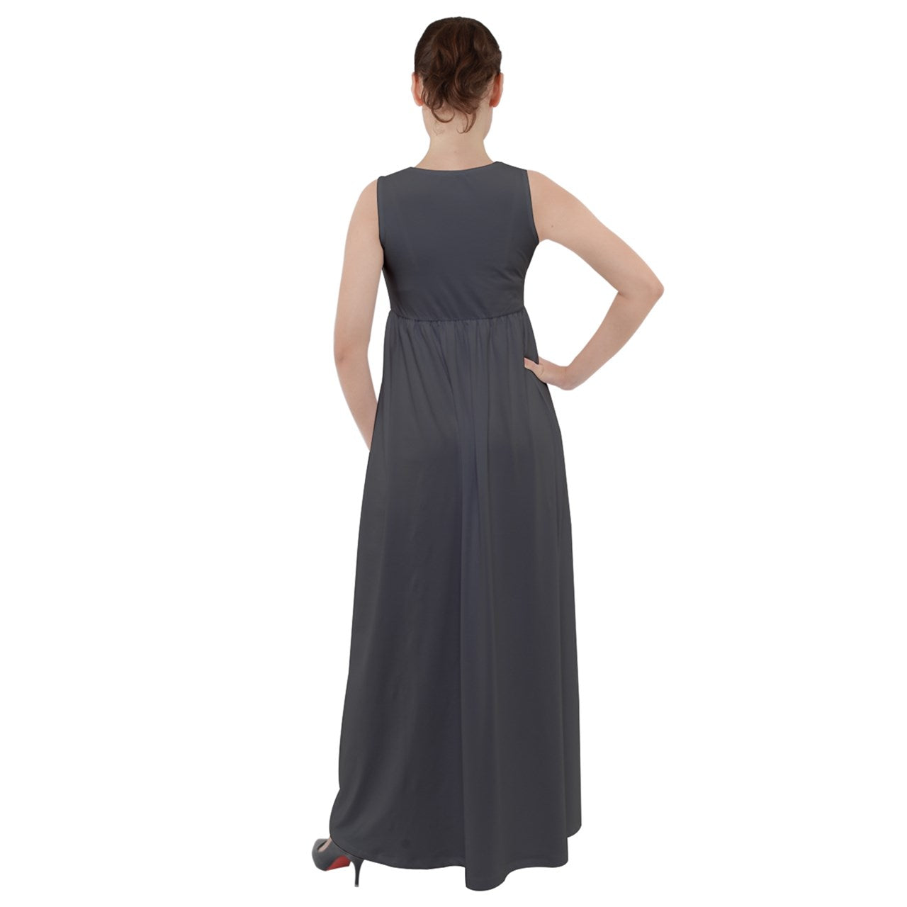 Pipe Ashe Empire Waist Velour Maxi Underdress