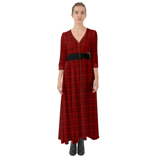 Vamplilly Button Up Boho Maxi Dress