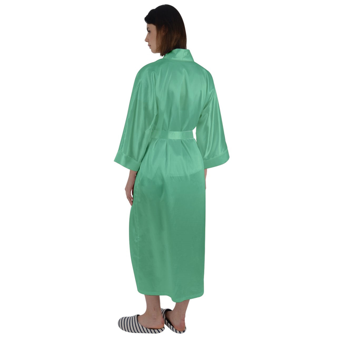 Mint Milk Maxi Satin Robe