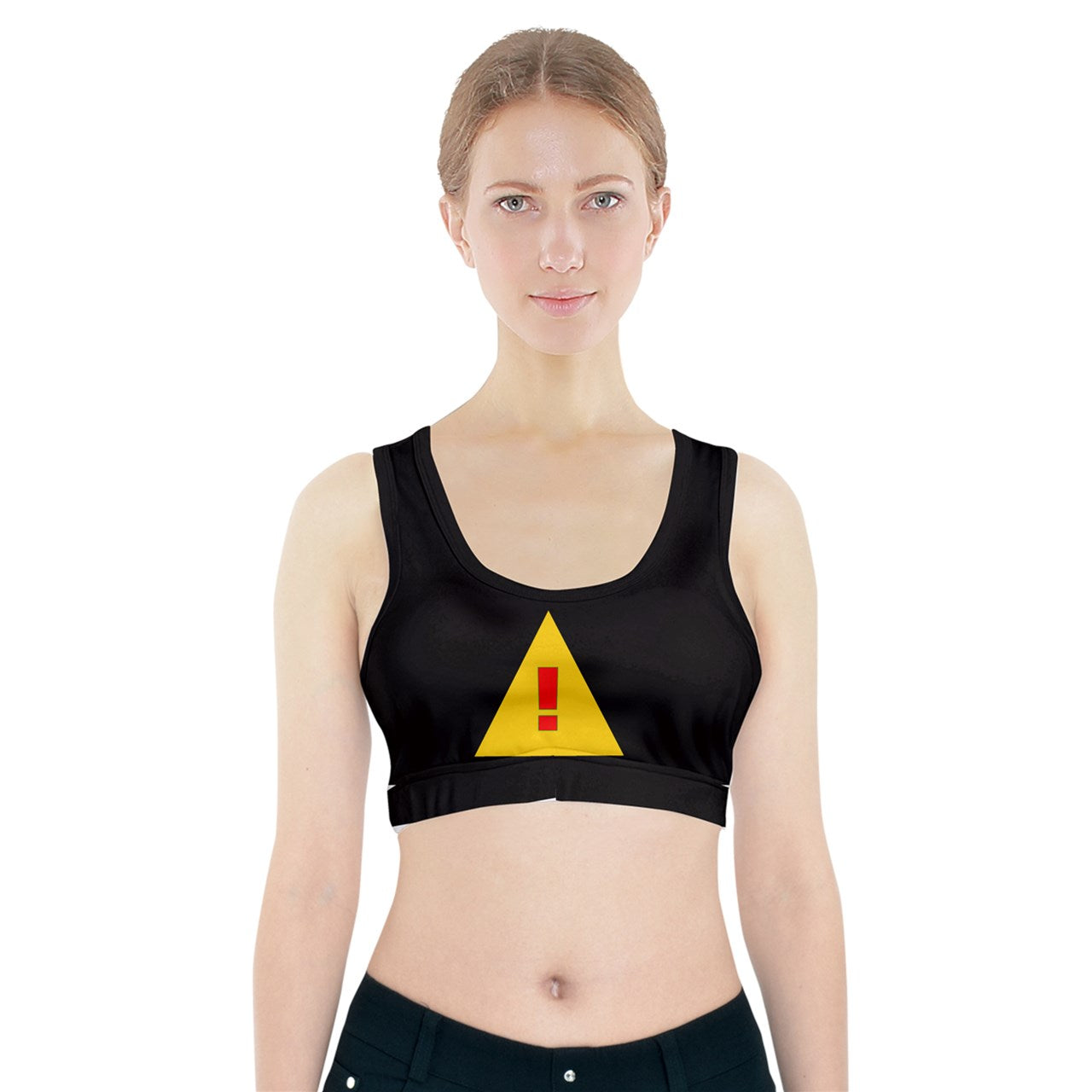 caution symbol Butch Bra With Pocket