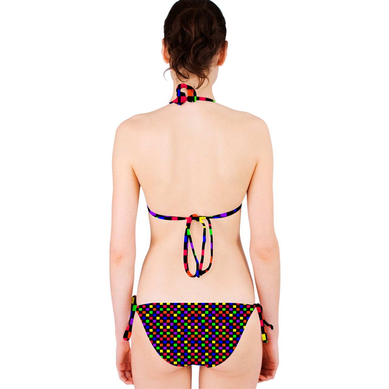 Rainbow Checker Classic Bikini Set