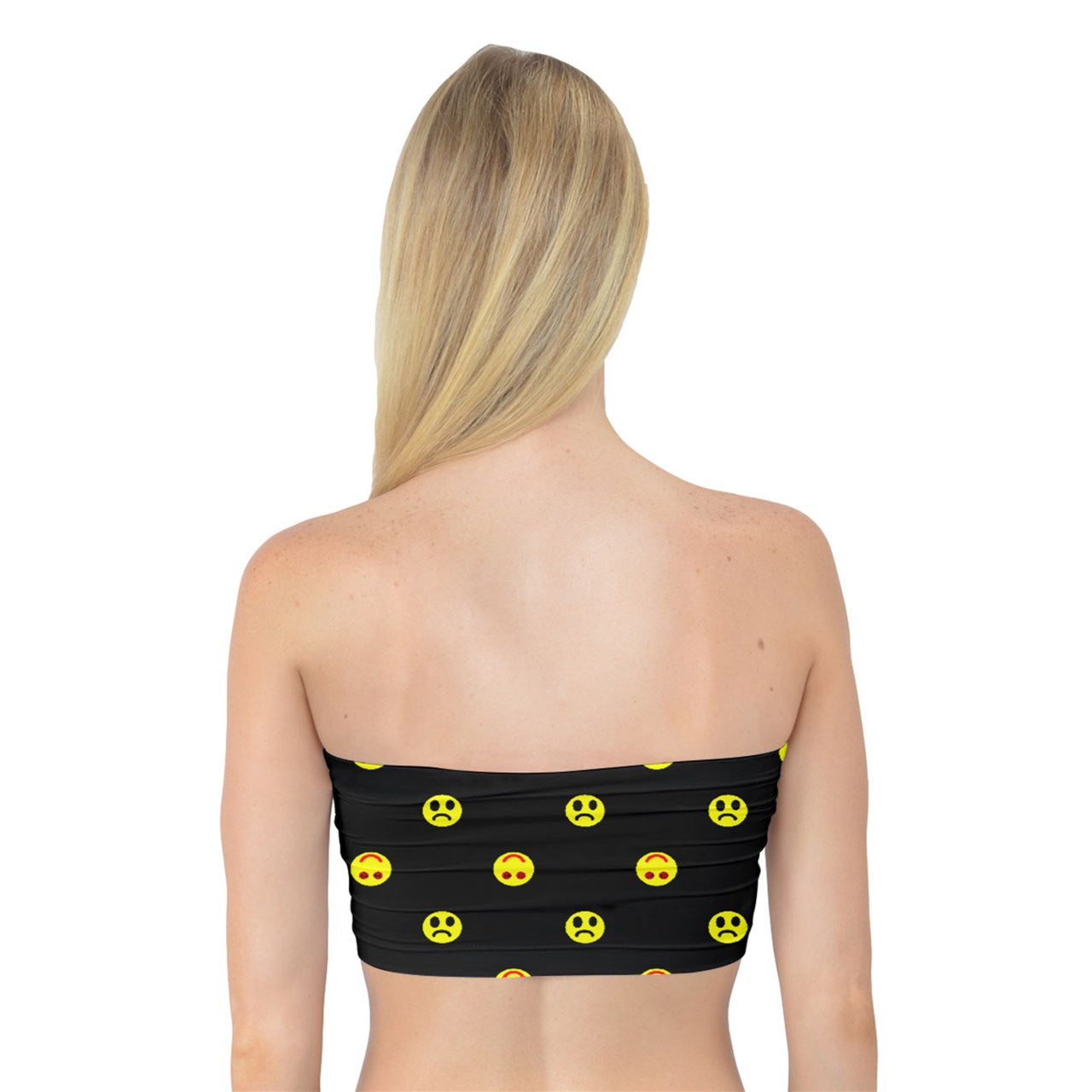 Twisted Smiley dark Bandeau Top
