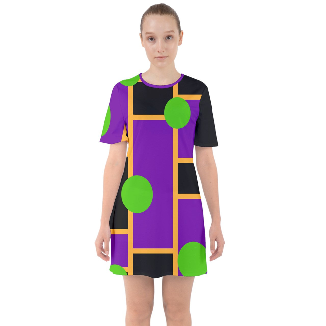 Hallow Eve Mod Bubble Short Sleeve Mini Dress