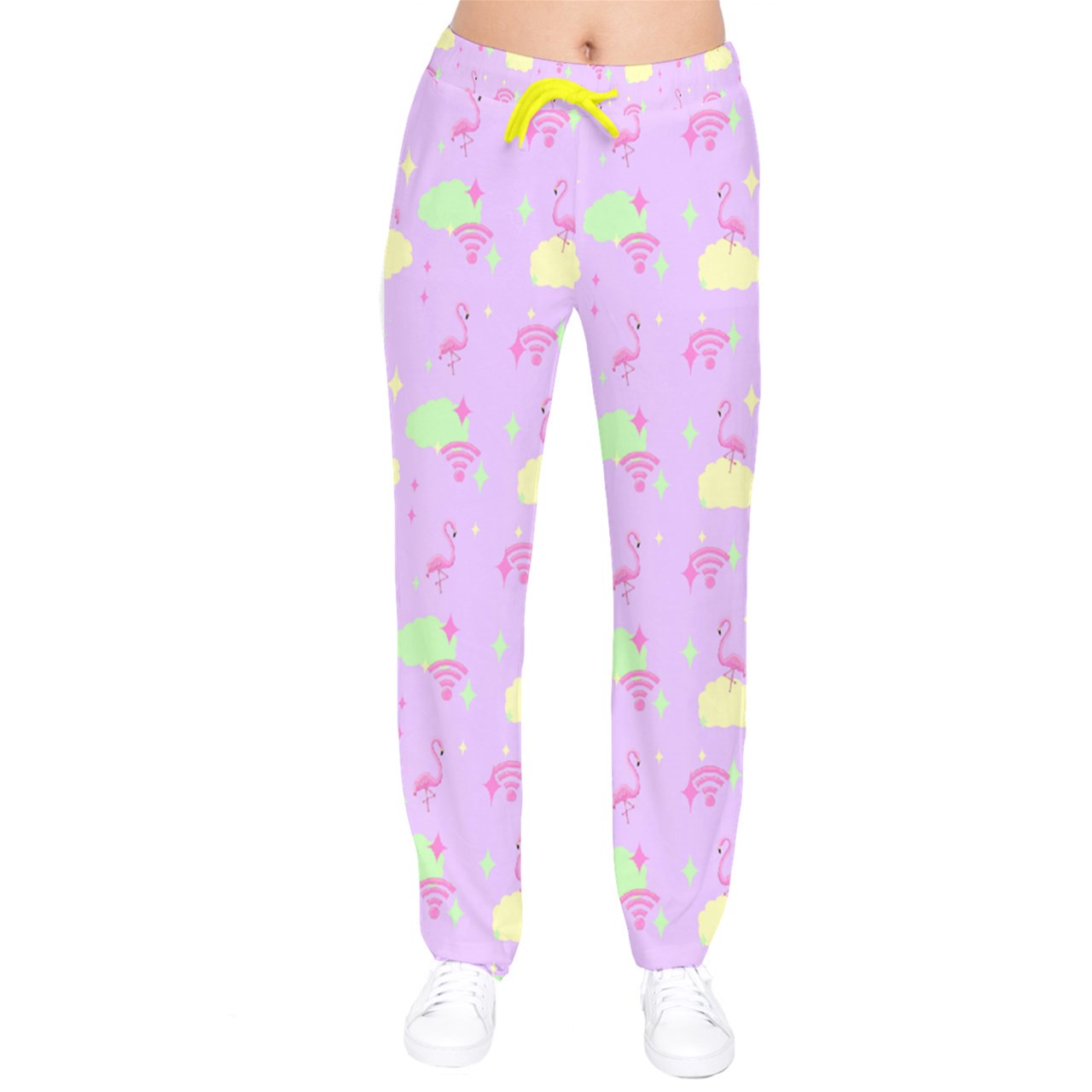 Flamingo Sky velvet Drawstring Pants