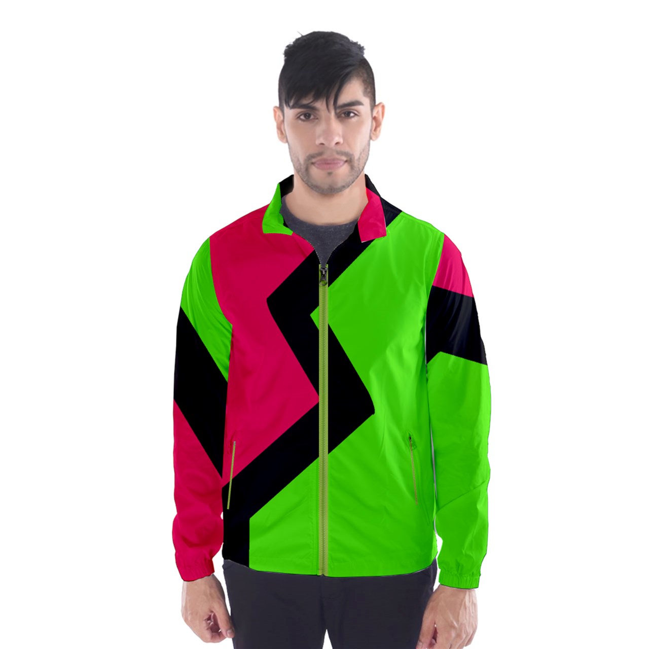 Lightning Blocks dark Windbreaker