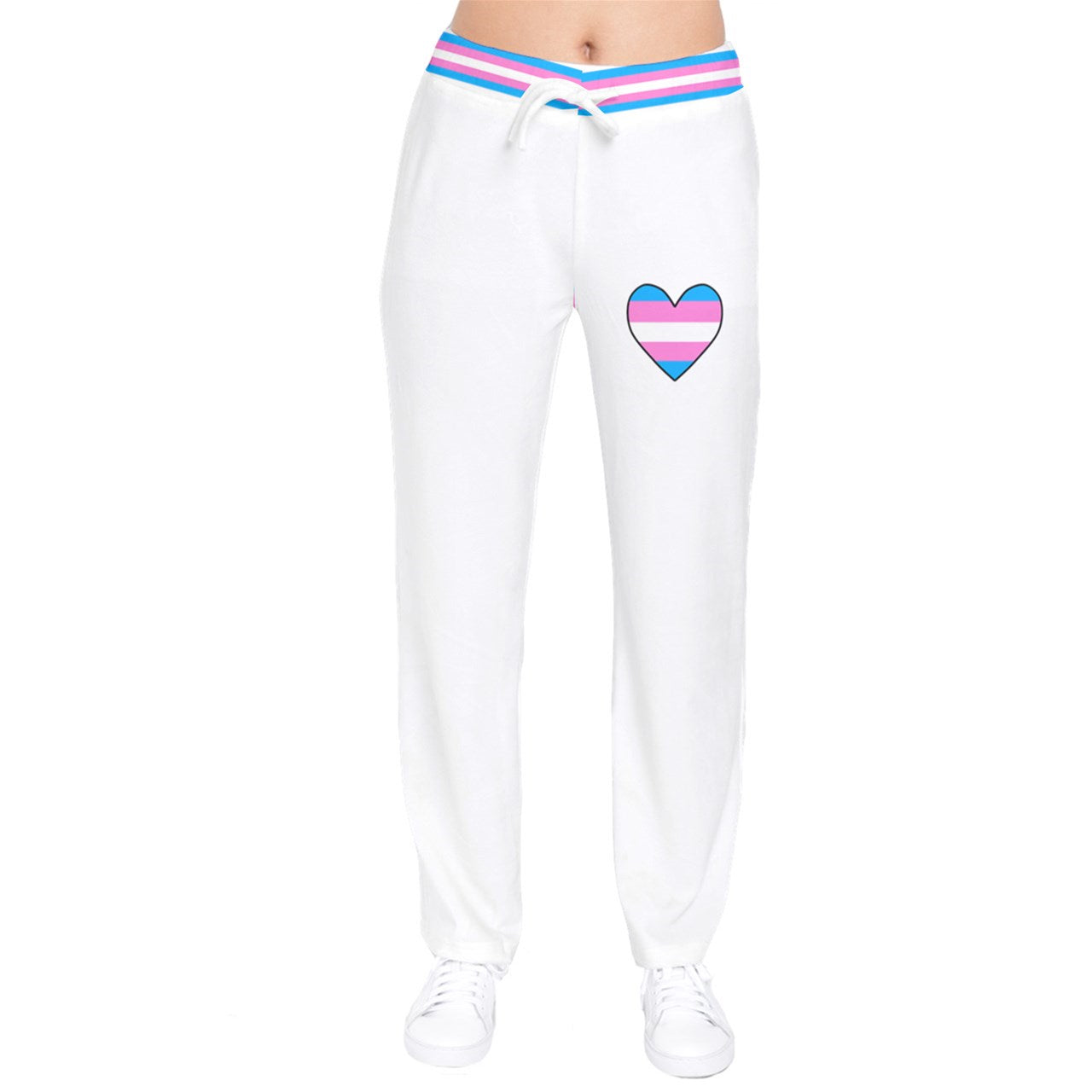 Tranesuarus Flag Heart Velvet Sweat Pants