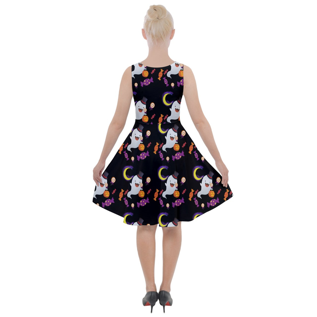 Sugar Rush Spook Knee Length Skater Dress With Pockets