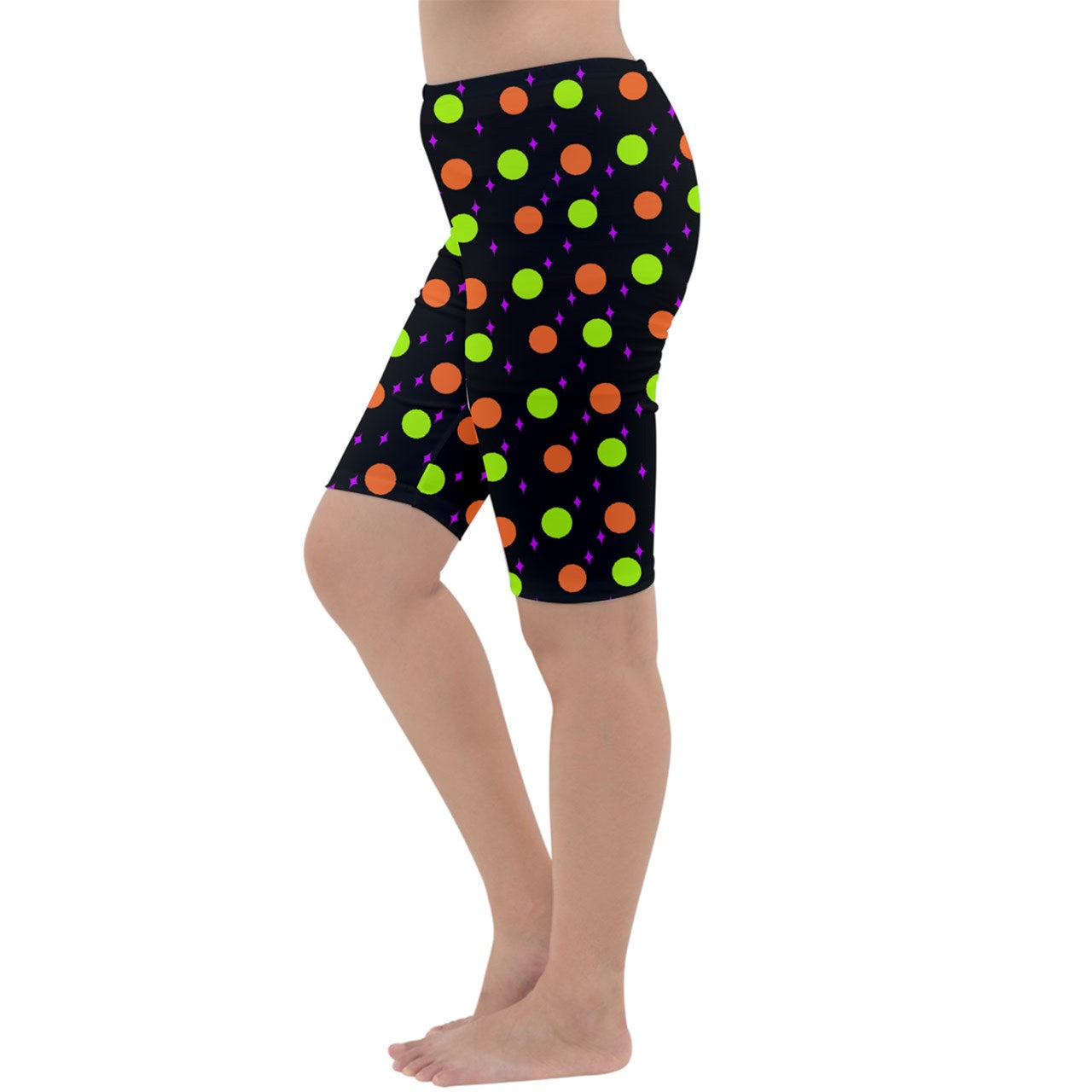 Hallows Night Polka Dots Cropped Leggings