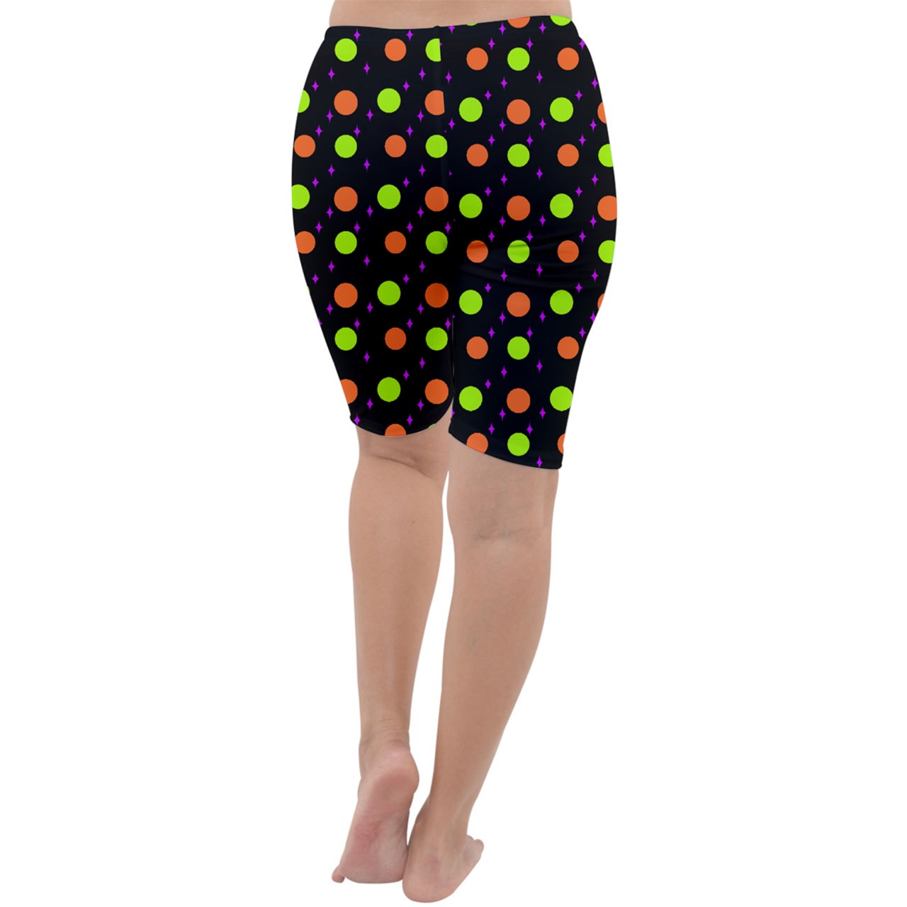 Hallows Night Polka Dots Cropped Leggings