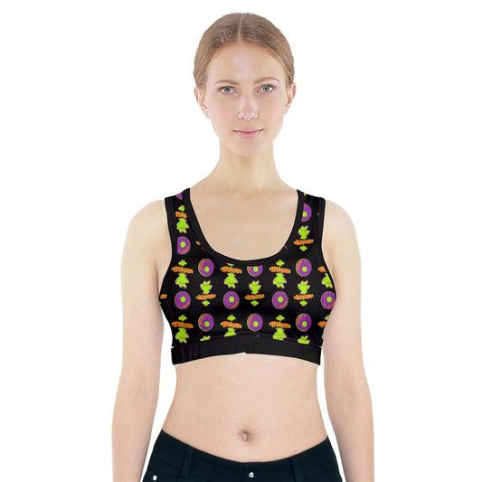 Spooky Flora Sports Bra With Pocket