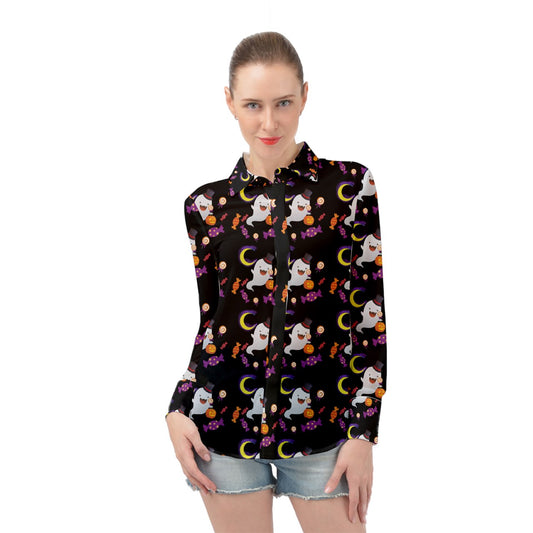 Sugar Rush Spook Long Sleeve Chiffon Shirt