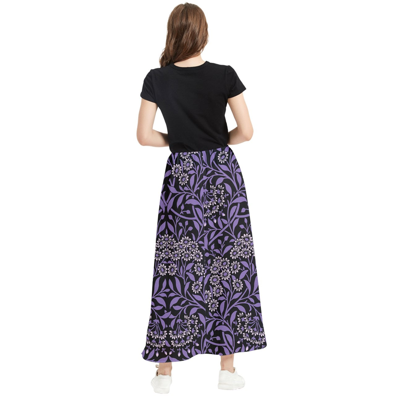 Moonlight Bloom Maxi Chiffon Skirt