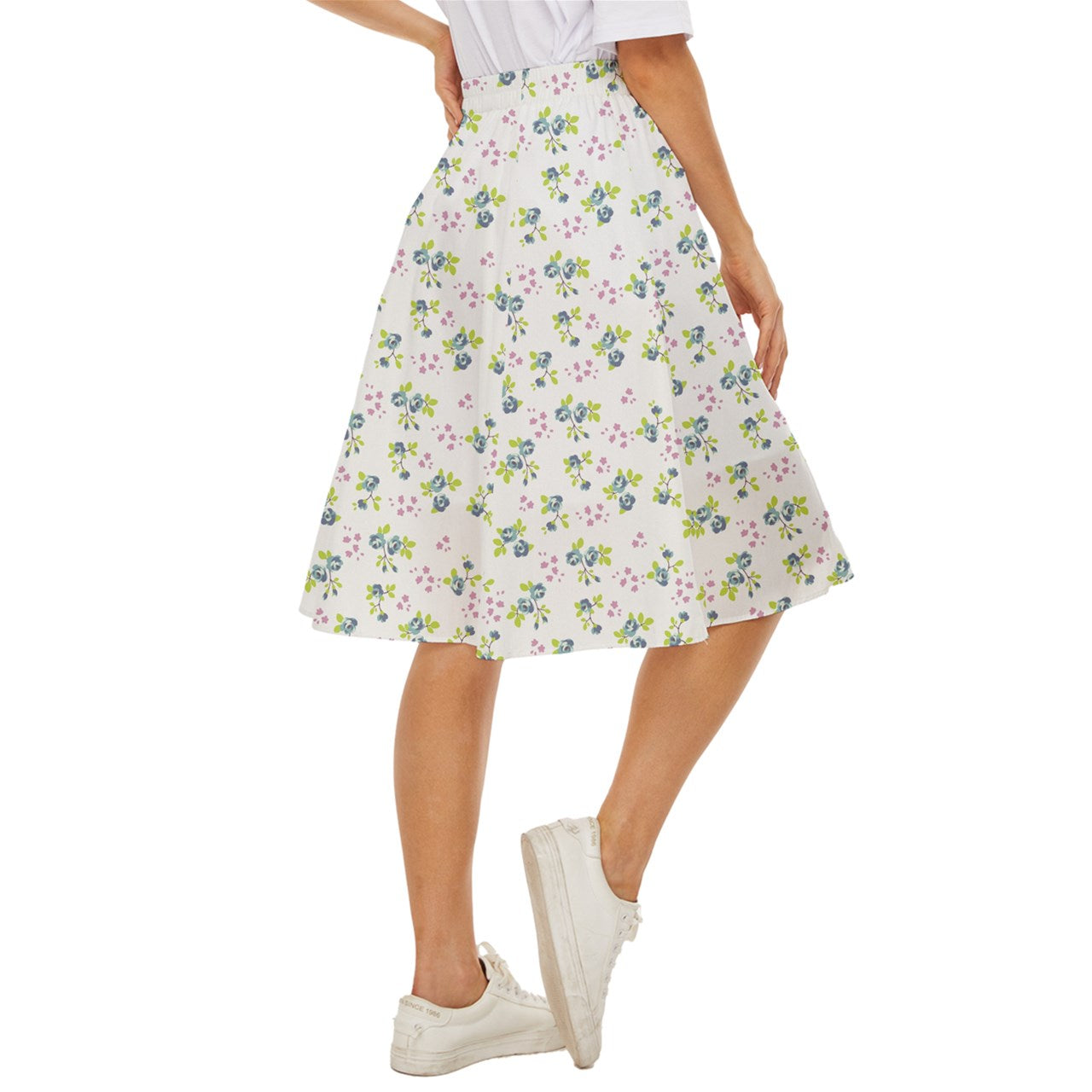 Powder Blue Belll Classic Short Skirt