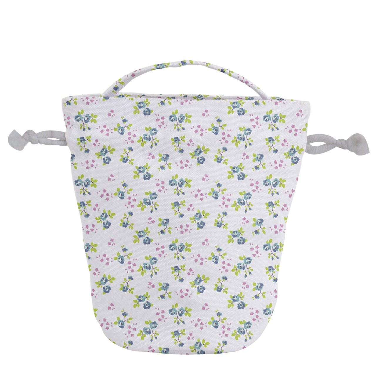 Powder Blue Bell Drawstring Bucket Bag
