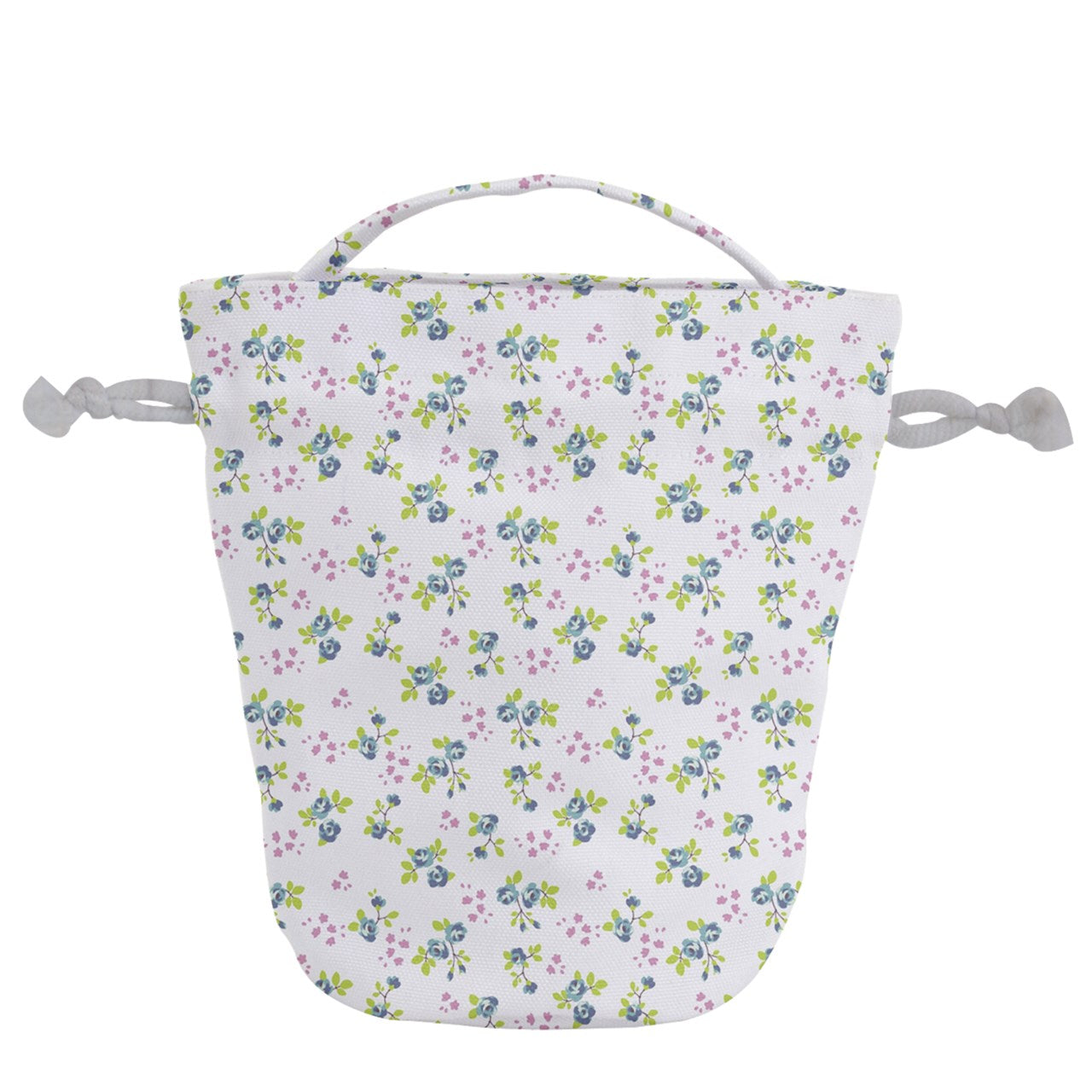 Powder Blue Bell Drawstring Bucket Bag