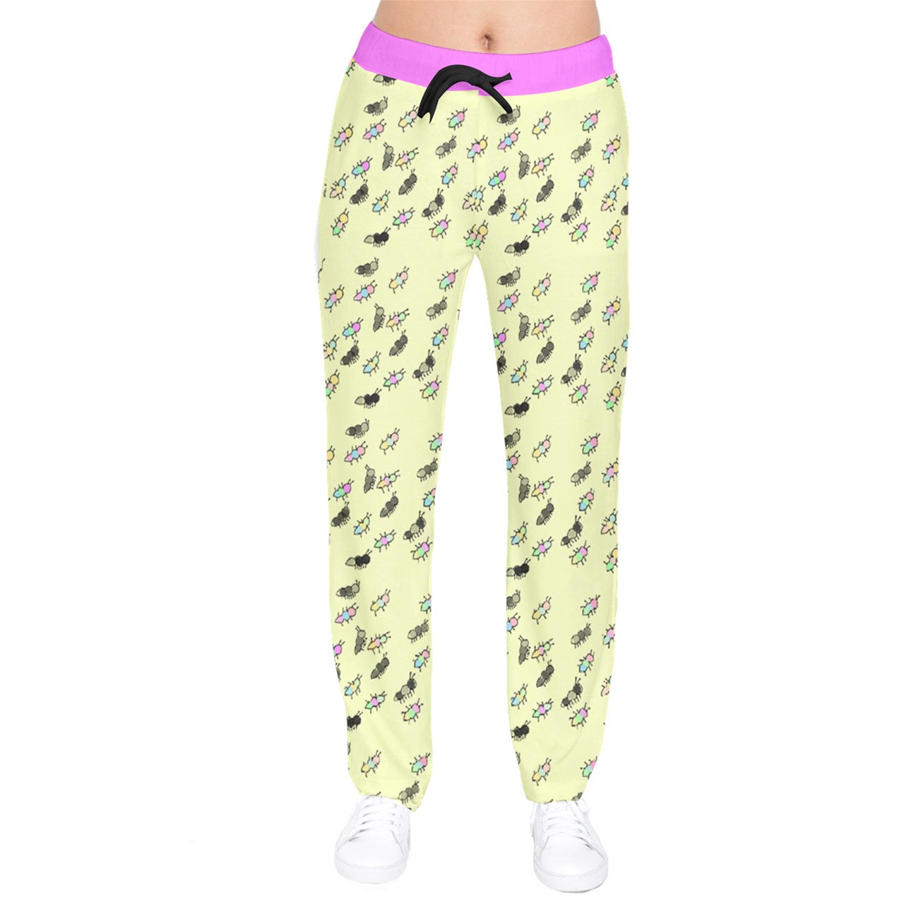 Watercolor Ant Party velvet Drawstring Pants