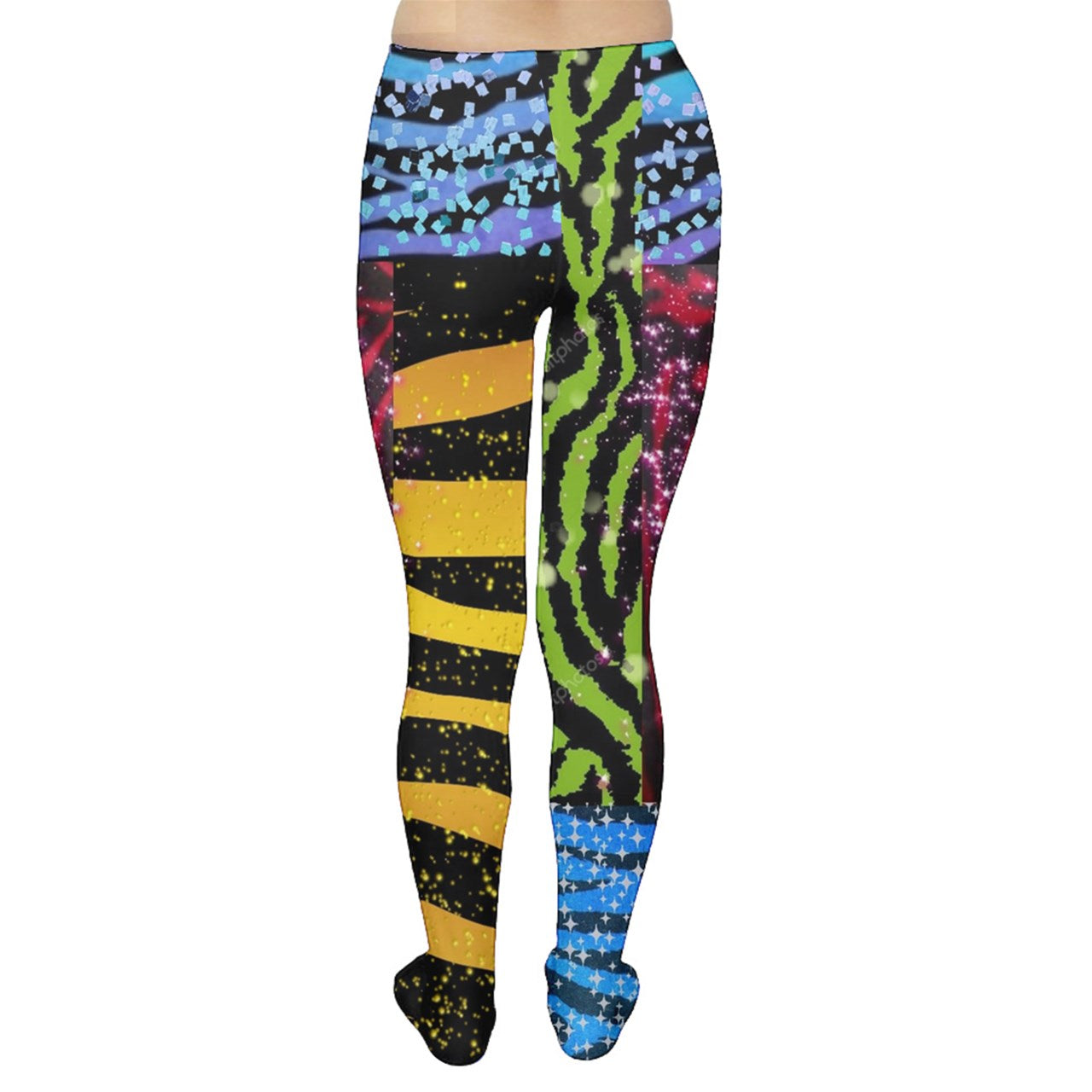 Glitter Zebra Tights