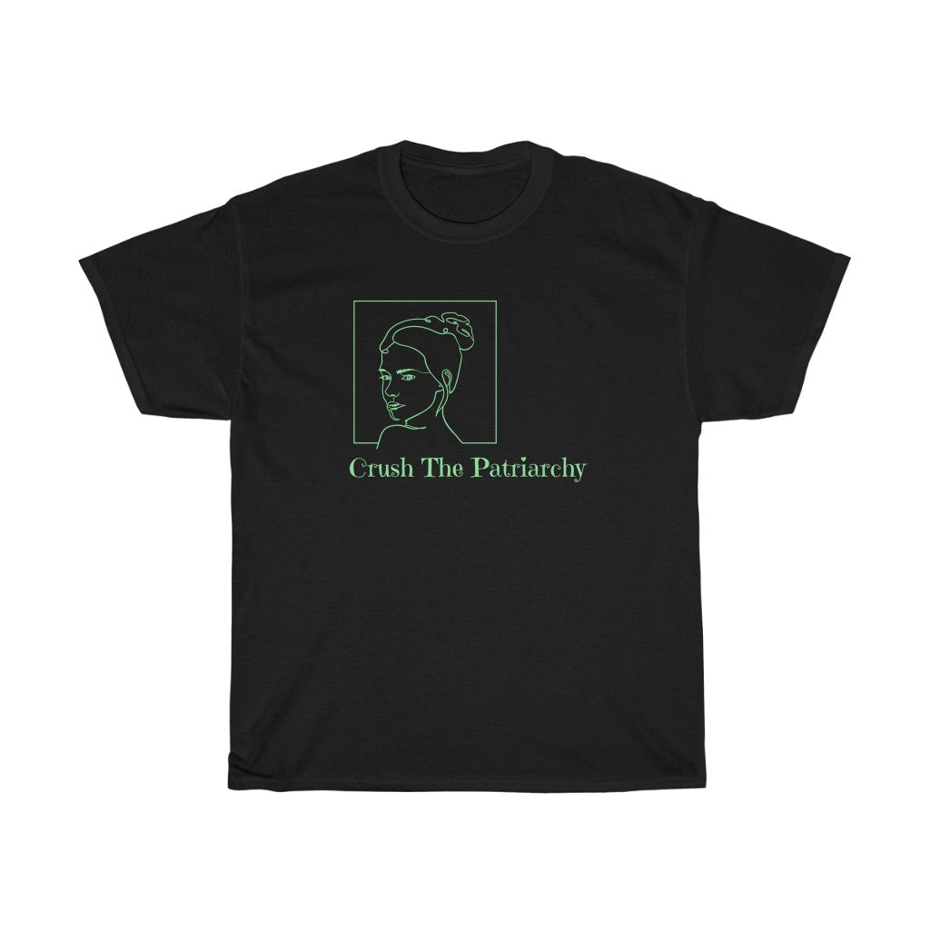Crush The Patriarchy Green Cotton Tee