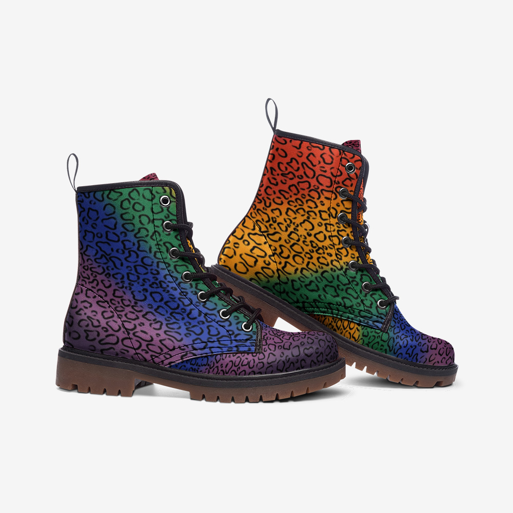 Rainbow Cheetah Leather Lightweight boots MT
