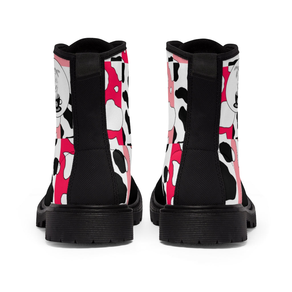 Cowboi Pink Small Sized Canvas Boots