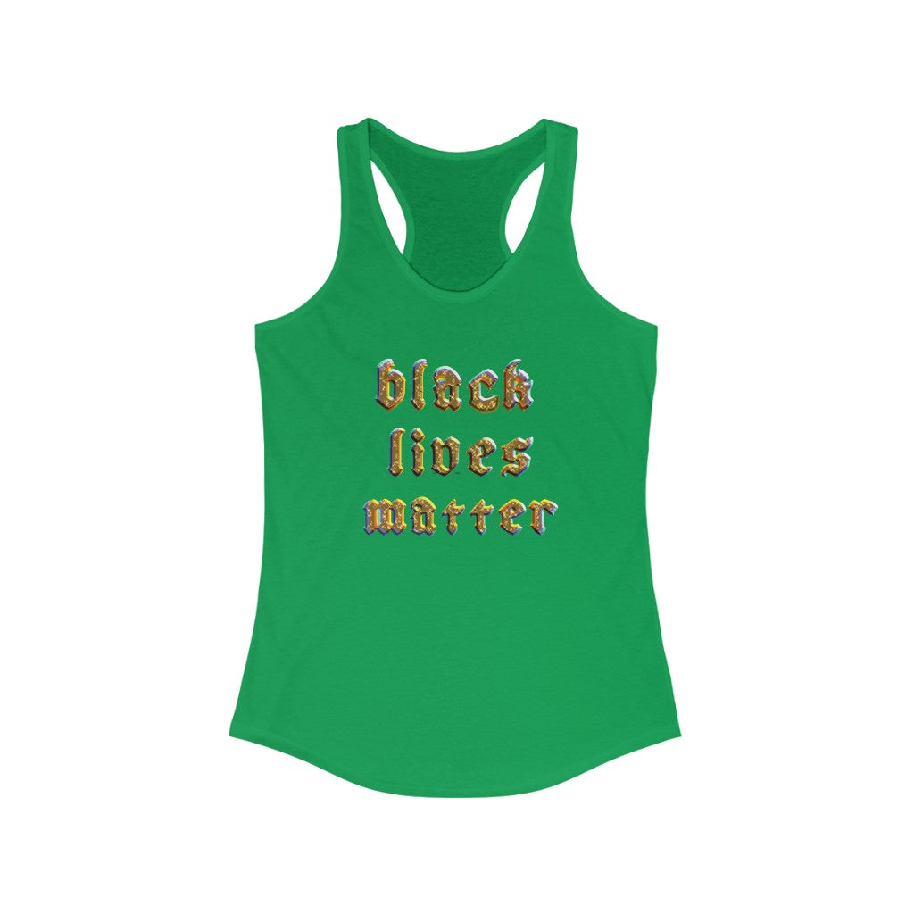 Black Lives Matter Metallic Racerback Tank