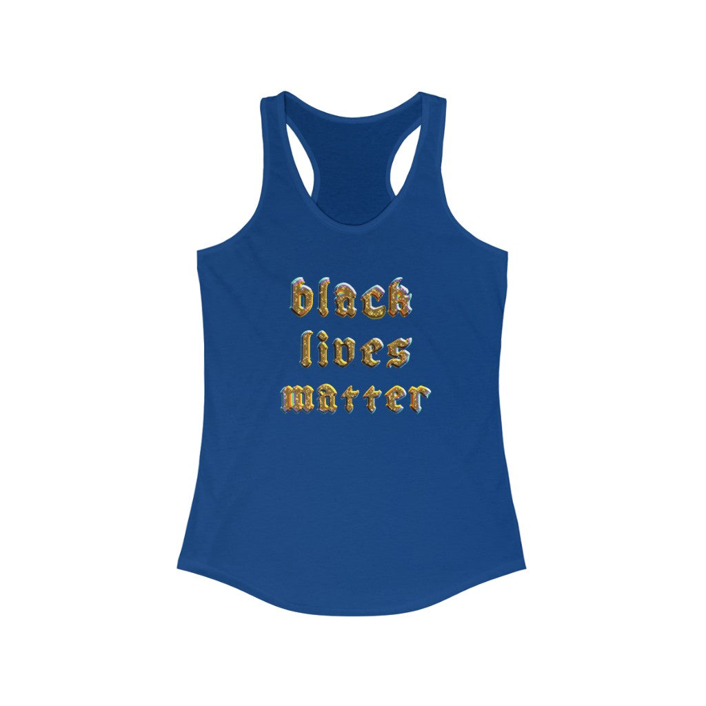 Black Lives Matter Metallic Racerback Tank