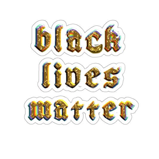 Black Lives Matter Metallic Print Kiss-Cut Stickers
