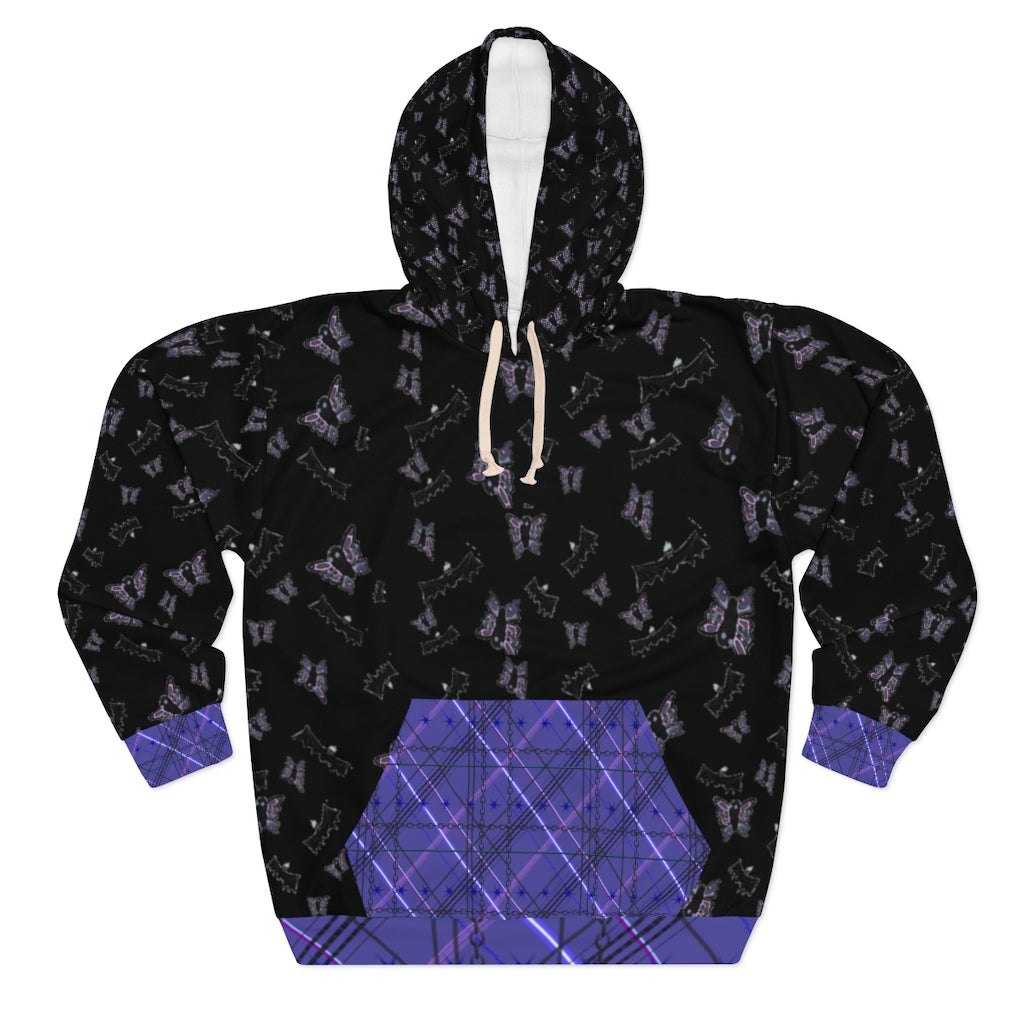 butterflies and bats Pullover Hoodie Black