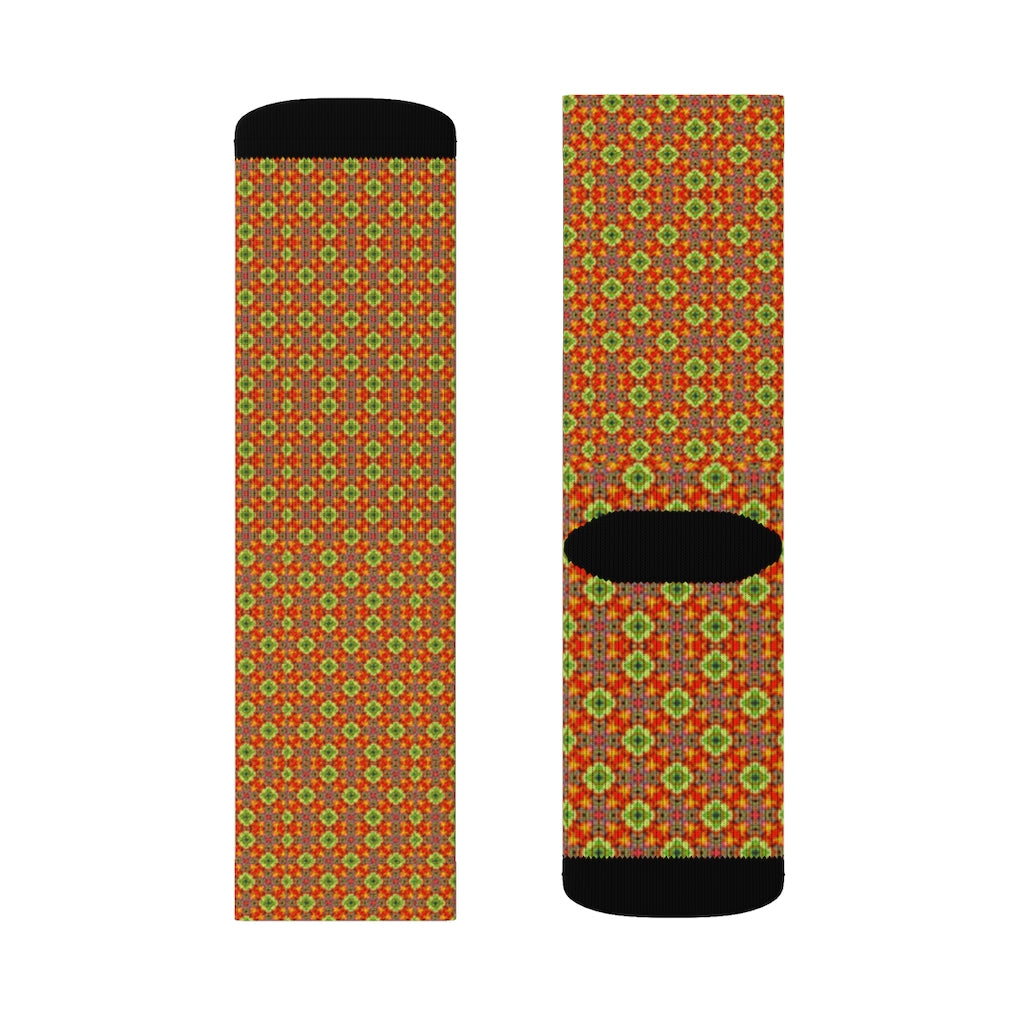 Pumpkin Kaleidoscope Sublimation Socks