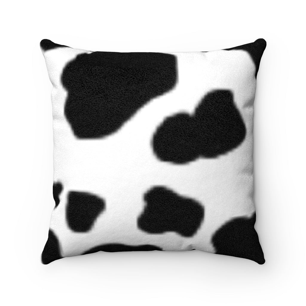 cow print Faux Suede Square Pillow