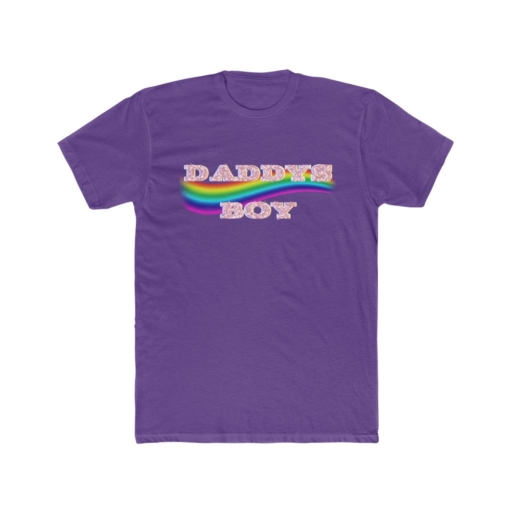 Daddys Boy Rainbow Cotton Crew Tee