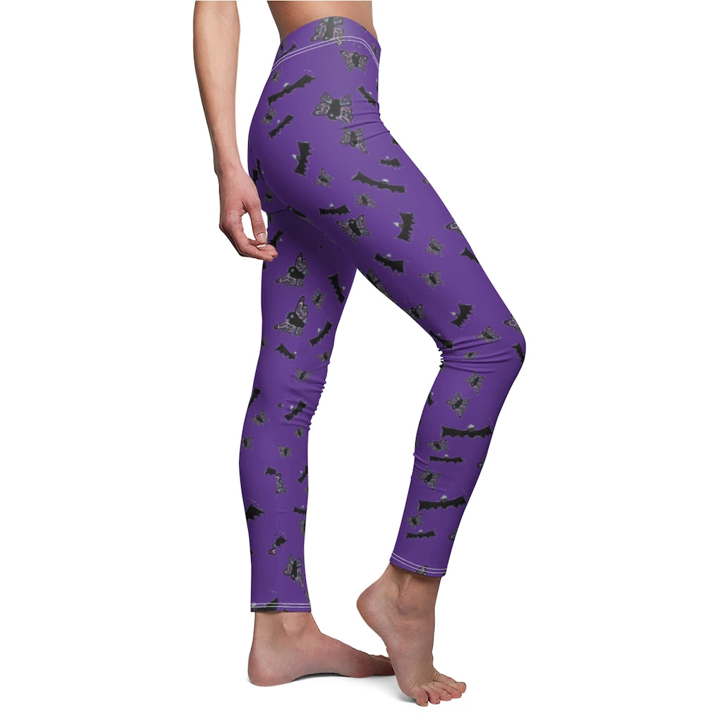 Purple Butterflies and Bats Leggings