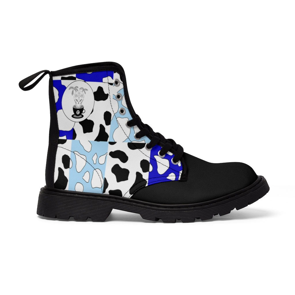 Cowboi Blue Large Sized Canvas Boots