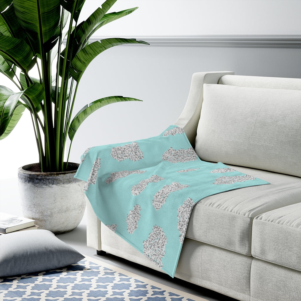 cubic cloud Velveteen Plush Blanket