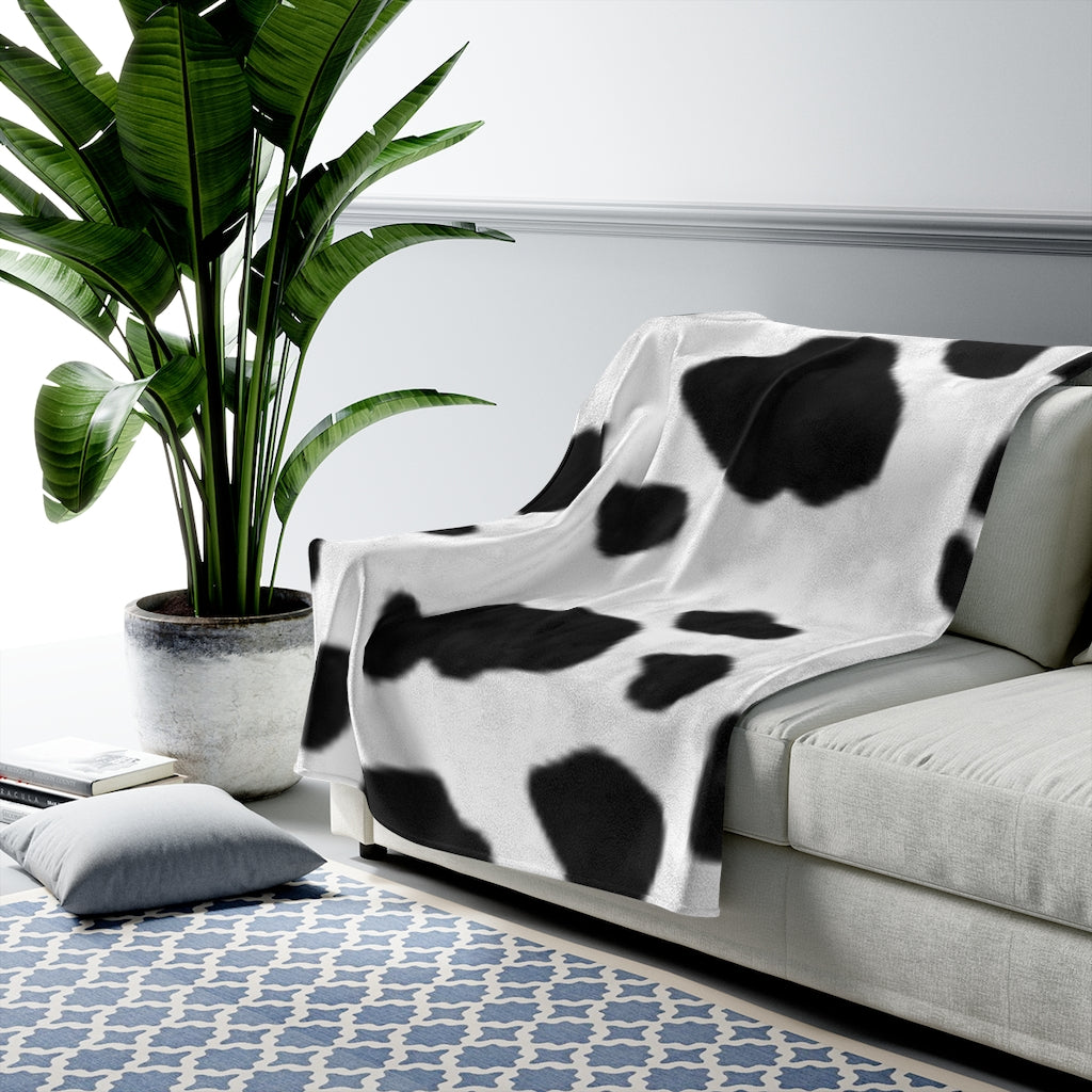 cow print Velveteen Plush Blanket