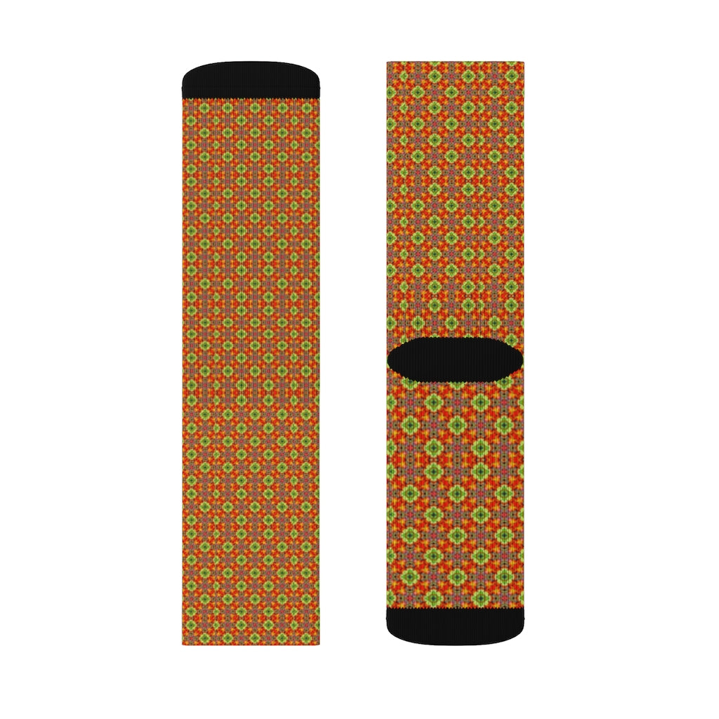 Pumpkin Kaleidoscope Sublimation Socks