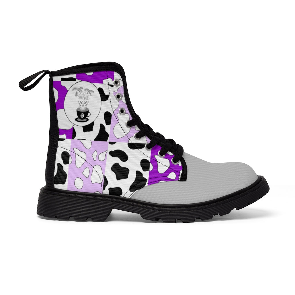Cowboi Purple Small Sized Canvas Boots