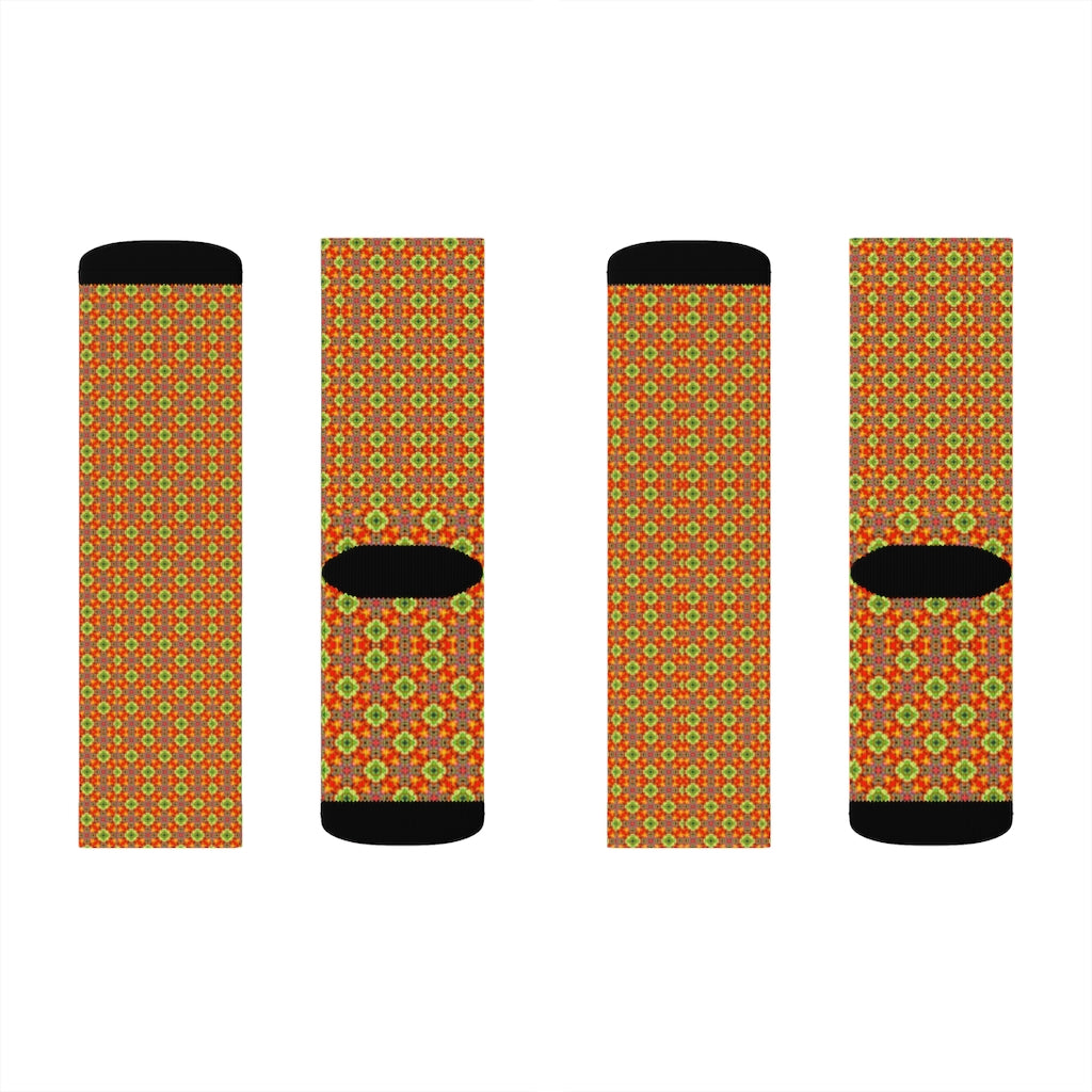 Pumpkin Kaleidoscope Sublimation Socks