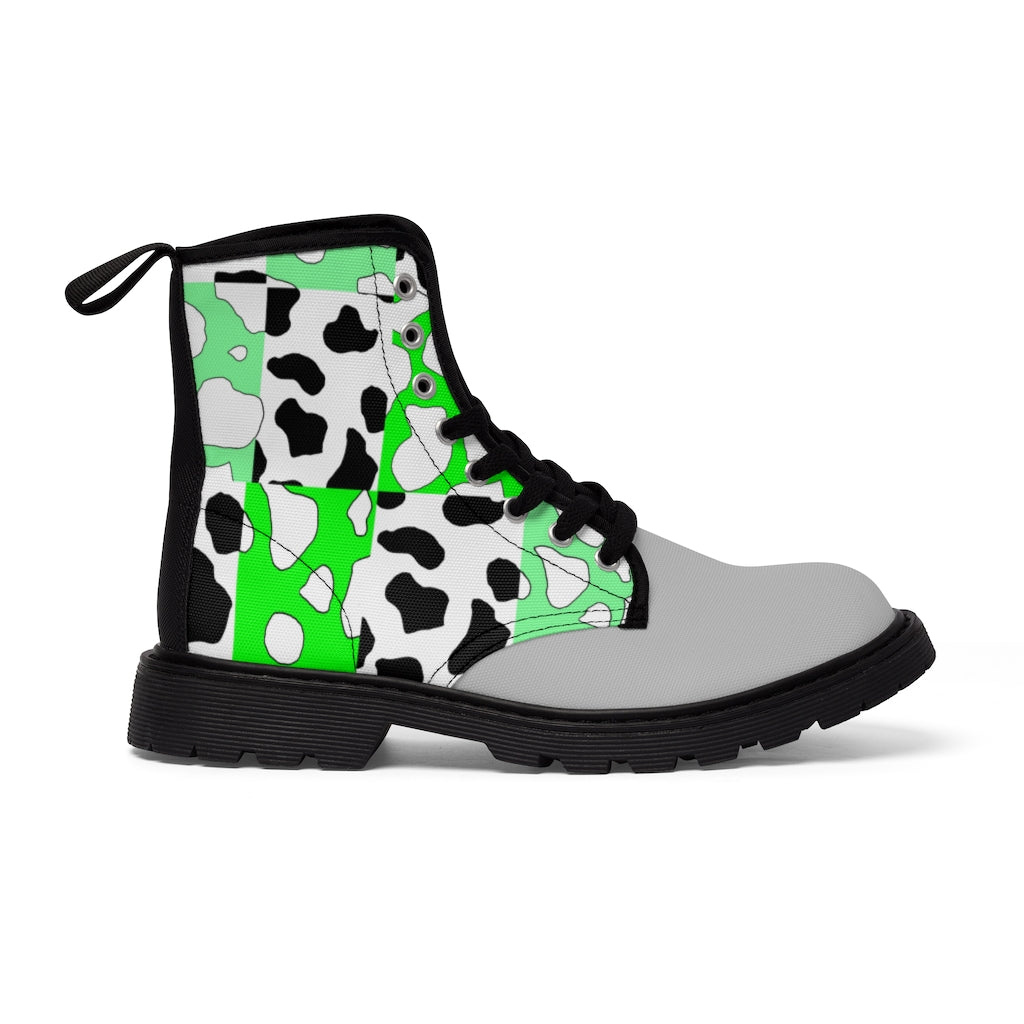 Cowboi Green Small Sized Canvas Boots