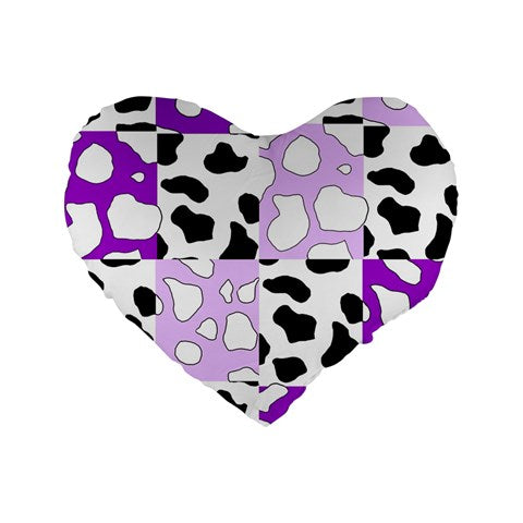 cowboi purple 16" Premium Heart Shape Cushion