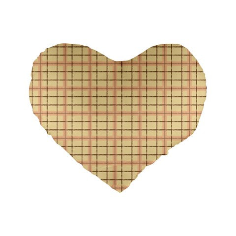 Beige Academia Standard 16" Premium Flano Heart Shape Cushion