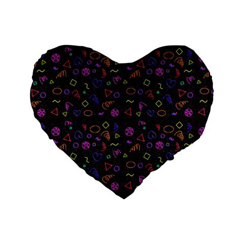 Teawitch Memphis 3 Standard 16" Premium Flano Heart Shape Cushion