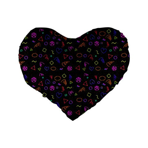 Teawitch Memphis 3 Standard 16" Premium Flano Heart Shape Cushion